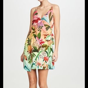 FARM Rio Mini Wrap Dress Tropical Print New